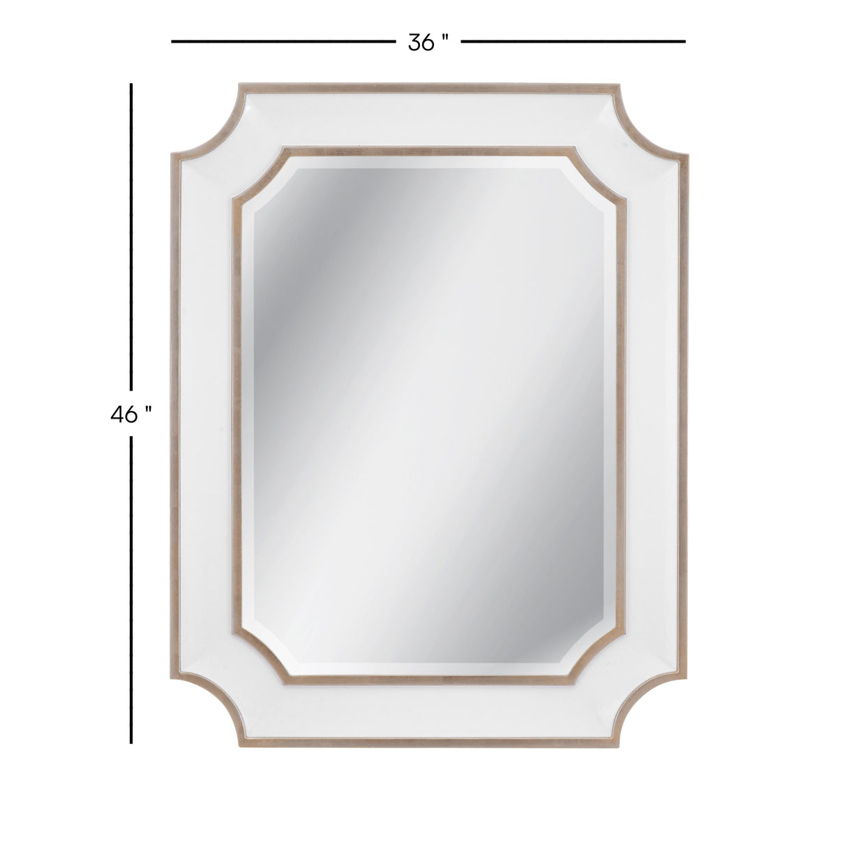 Bassett White Preston Wall Mirror