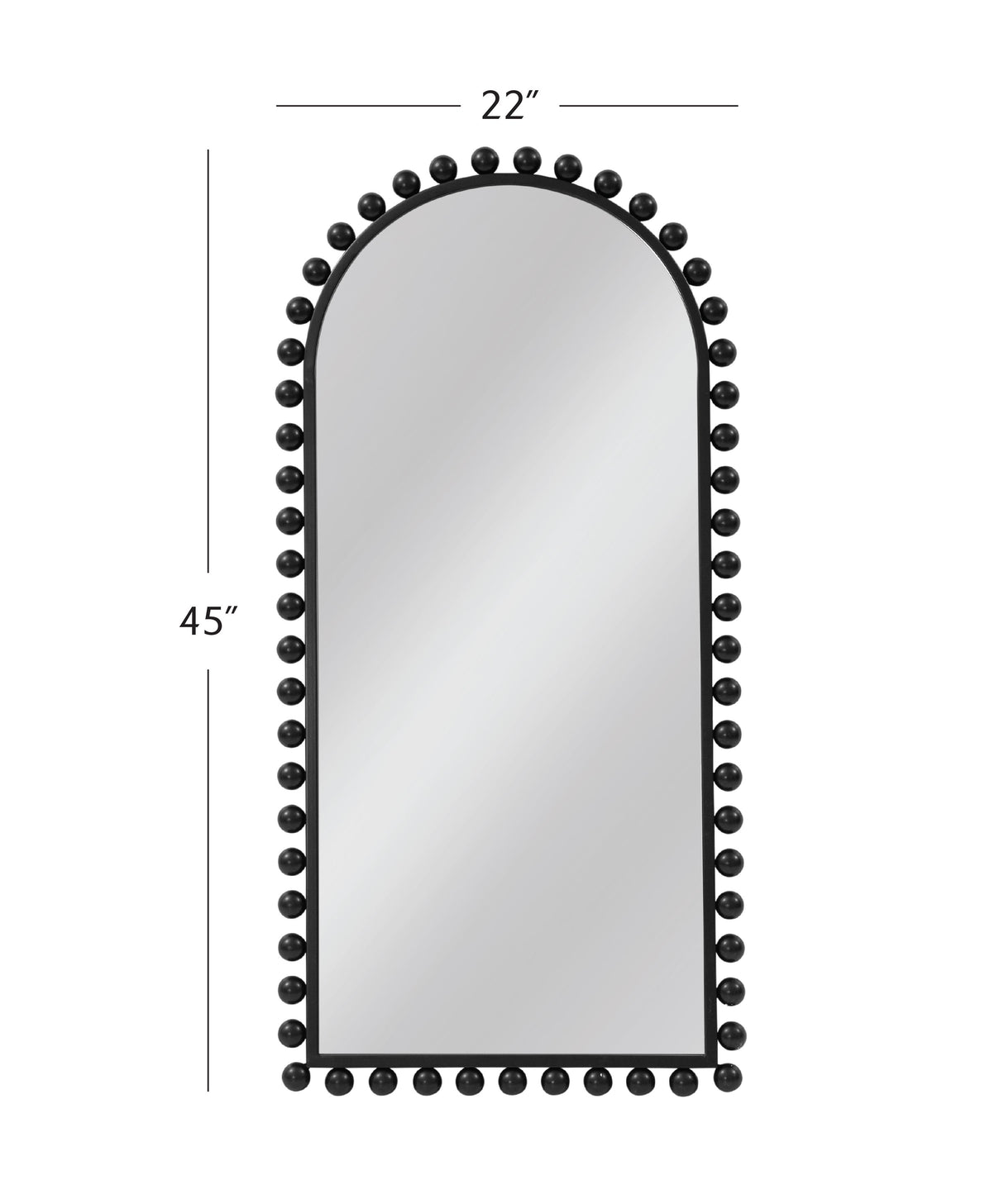 Bassett Black Wood Claria Wall Mirror
