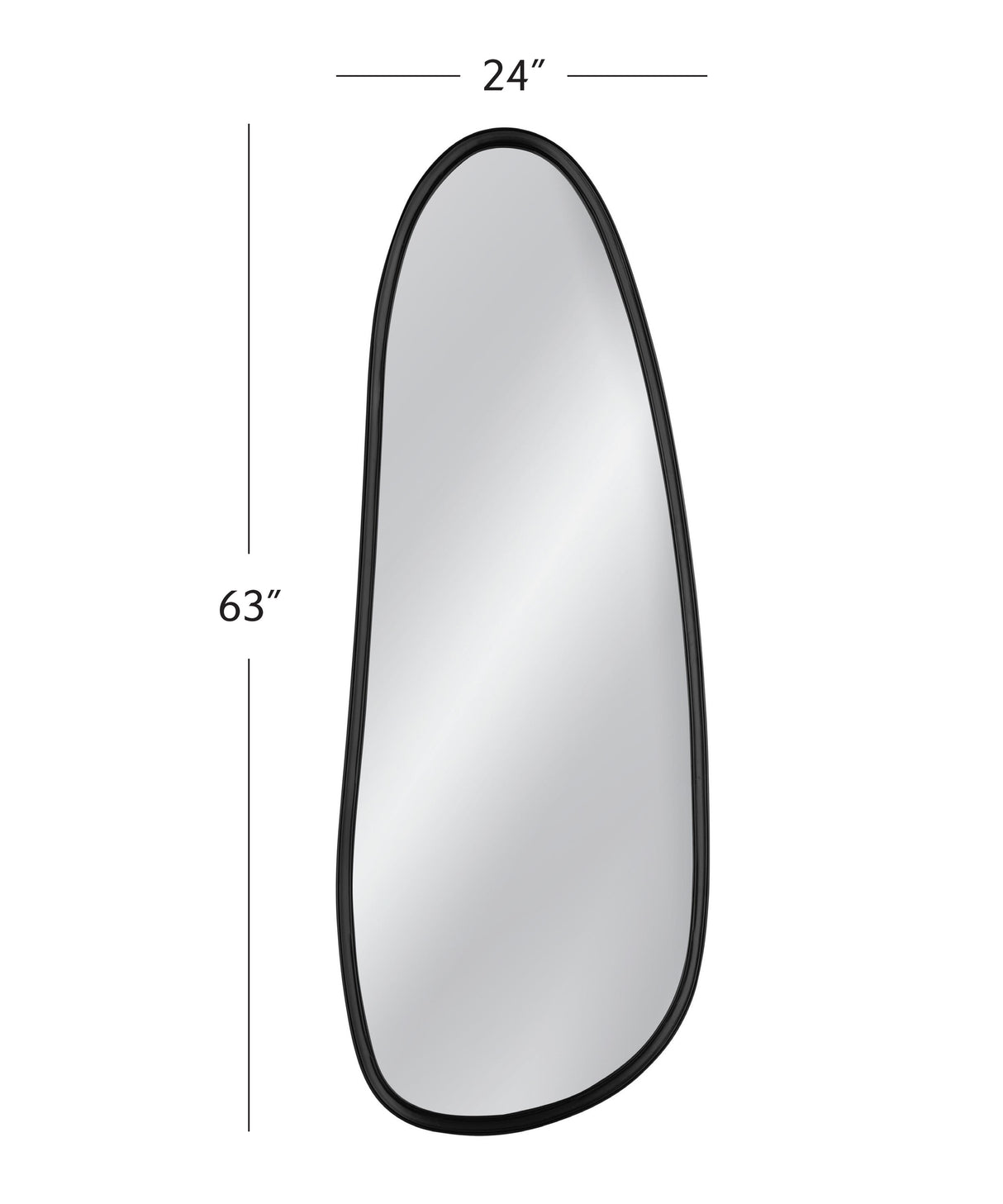 Bassett Glossy Black Mia Wall Mirror