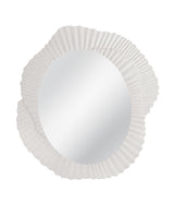 Bassett Matte White Petal Wall Mirror