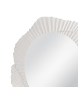 Bassett Matte White Petal Wall Mirror