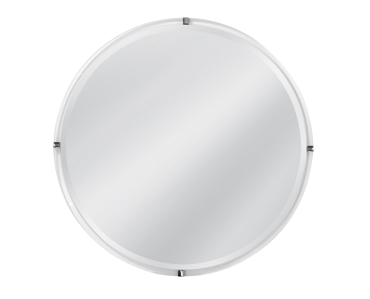 Bassett Acrylic / Brushed Nickel Liza Wall Mirror