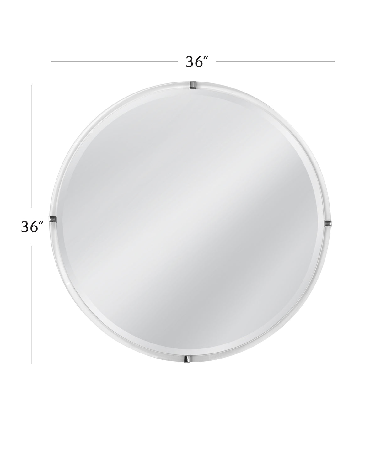 Bassett Acrylic / Brushed Nickel Liza Wall Mirror
