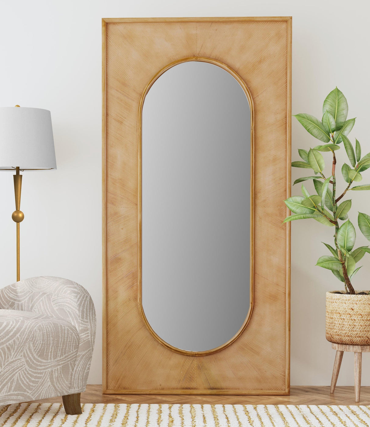 Bassett Brown Liam Floor Mirror