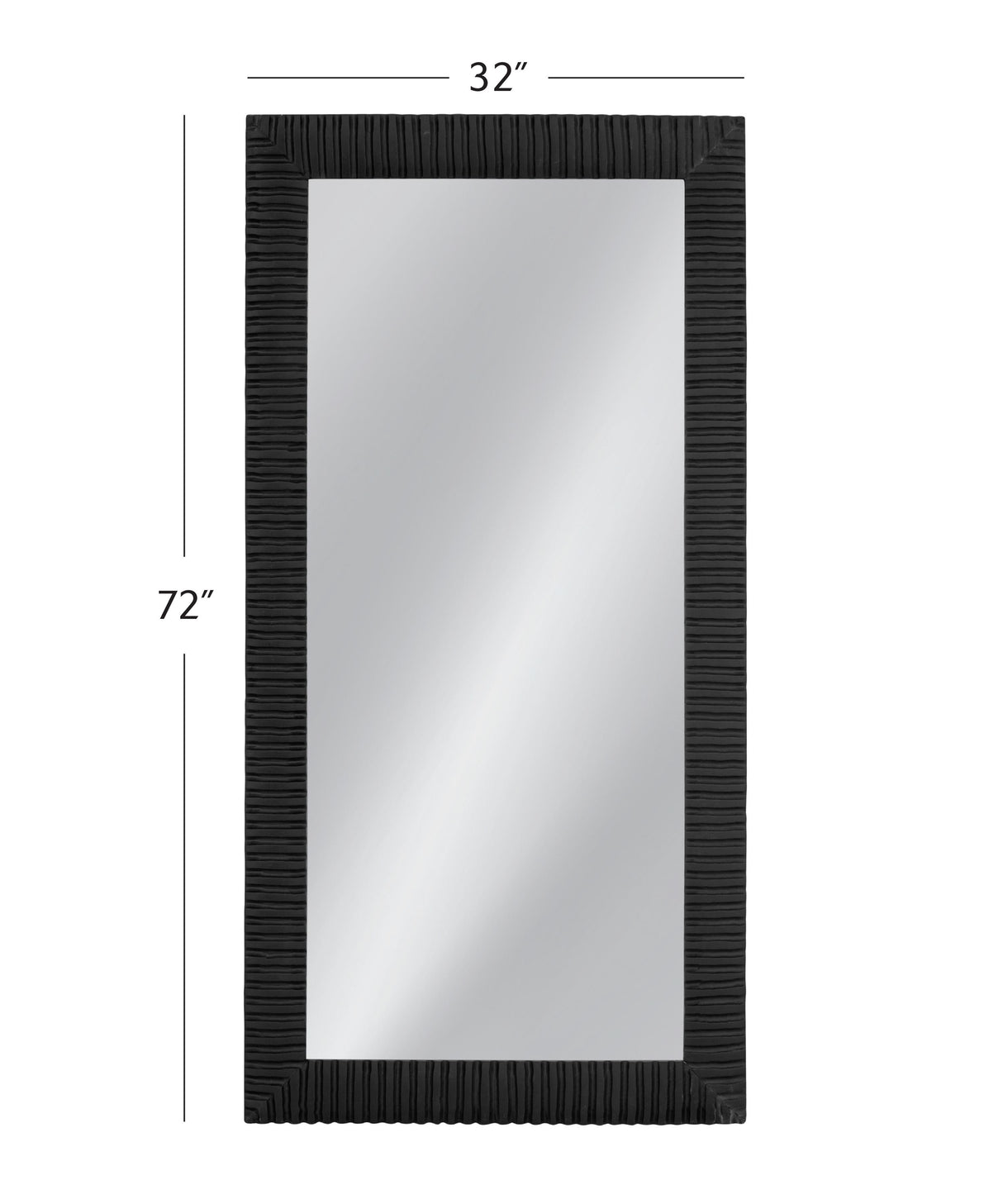 Bassett Matte Black Lithea Floor Mirror