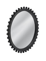 Bassett Matte Black Round Renn Wall Mirror