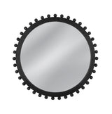 Bassett Matte Black Round Renn Wall Mirror