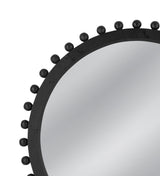 Bassett Matte Black Round Renn Wall Mirror