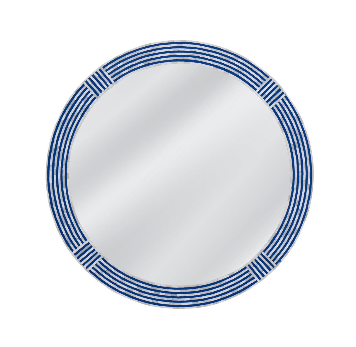 Bassett Blue/Cream Blue Circle Wall Mirror