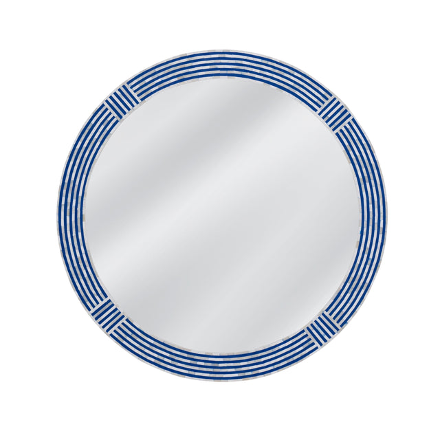 Bassett Blue/Cream Blue Circle Wall Mirror
