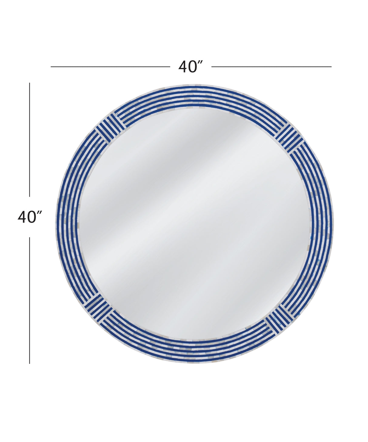 Bassett Blue/Cream Blue Circle Wall Mirror