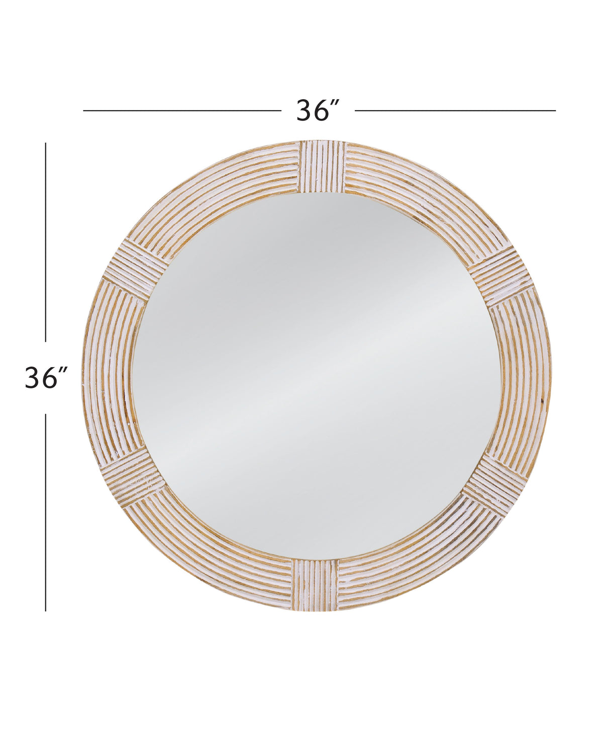 Bassett White Wash Brockton Wall Mirror