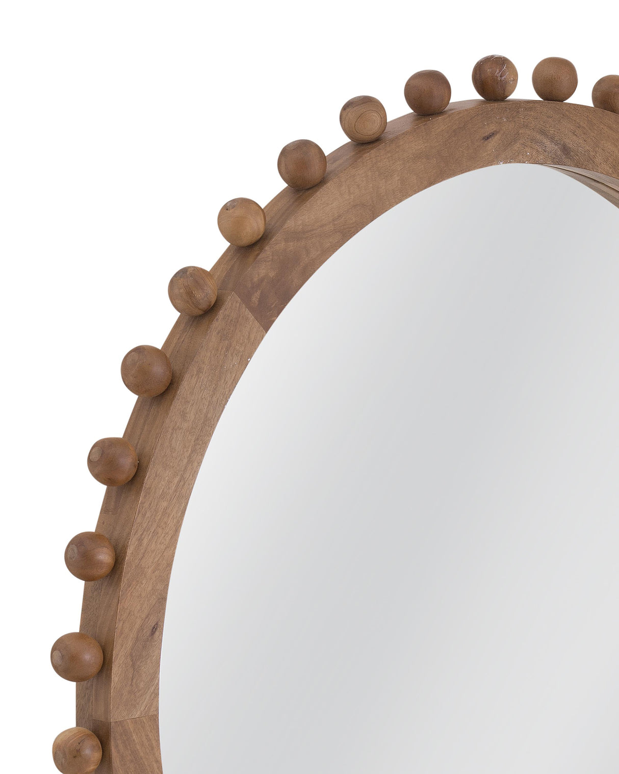 Bassett Natural Round Renn Wall Mirror Brown