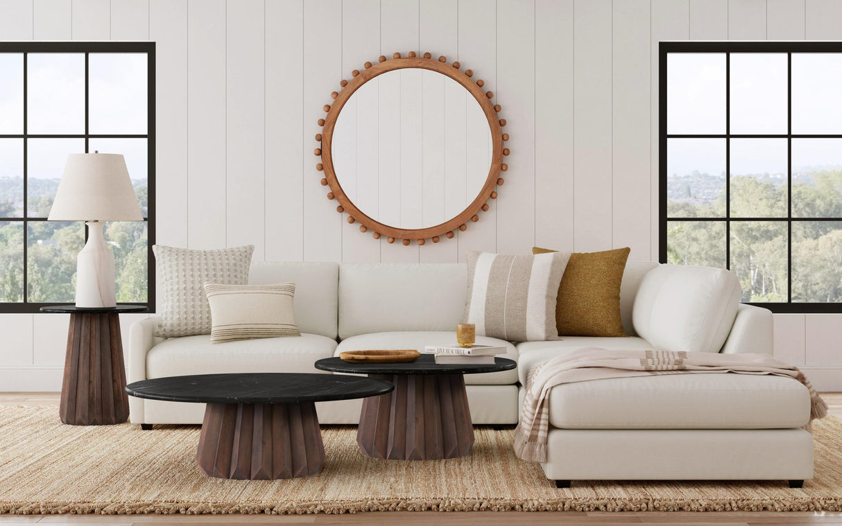 Bassett Natural Round Renn Wall Mirror Brown