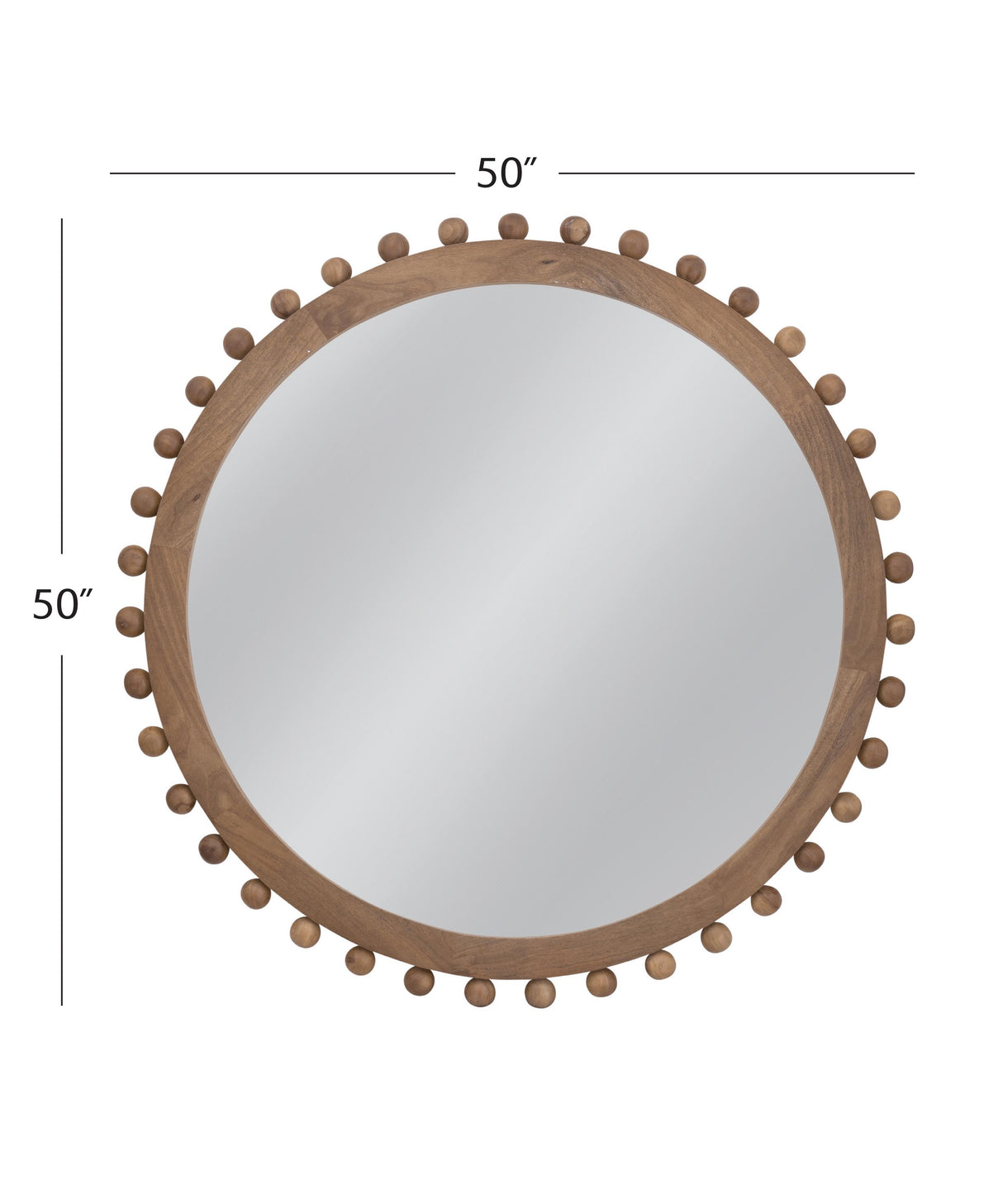 Bassett Natural Round Renn Wall Mirror Brown