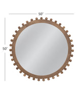 Bassett Natural Round Renn Wall Mirror Brown