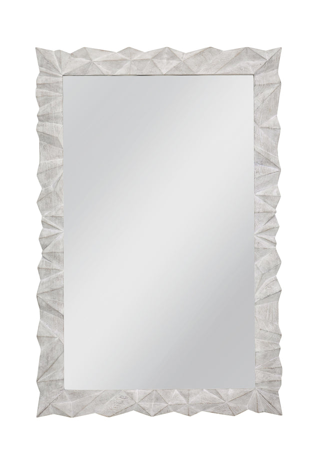 Bassett Sandblasted White Wash Isola Wall Mirror