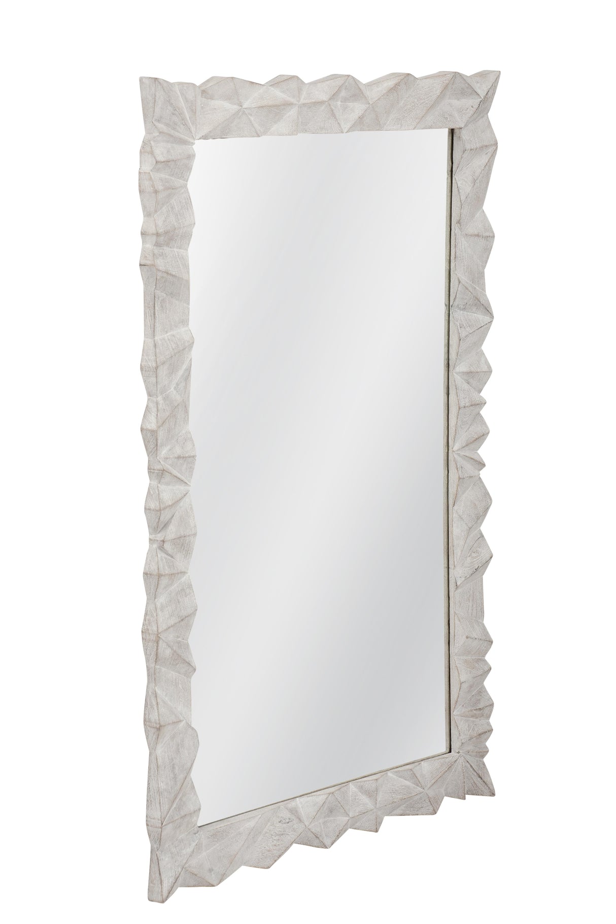 Bassett Sandblasted White Wash Isola Wall Mirror
