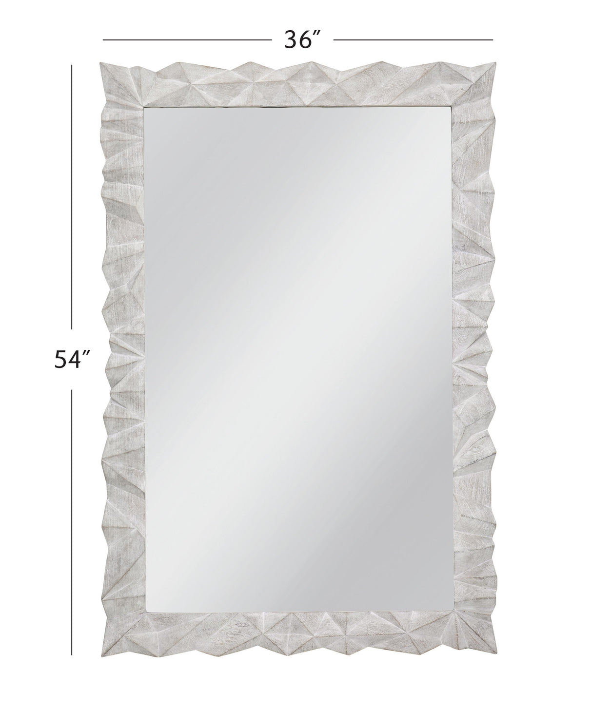 Bassett Sandblasted White Wash Isola Wall Mirror