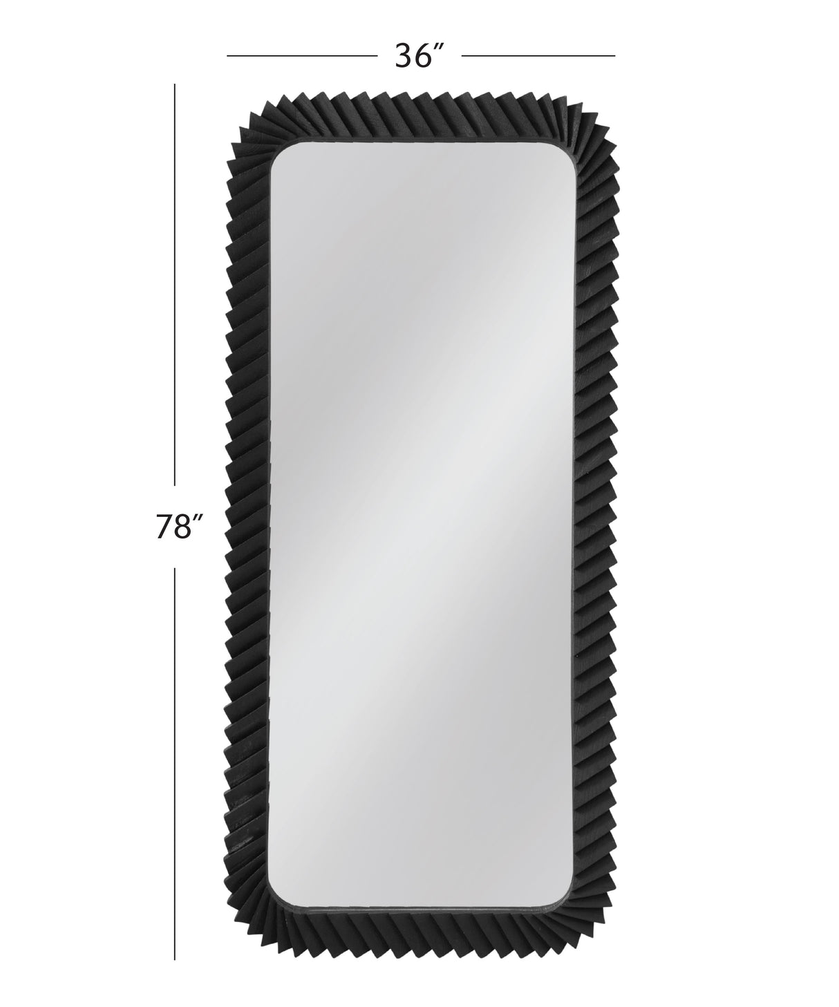 Bassett Black Kindlow Floor Mirror