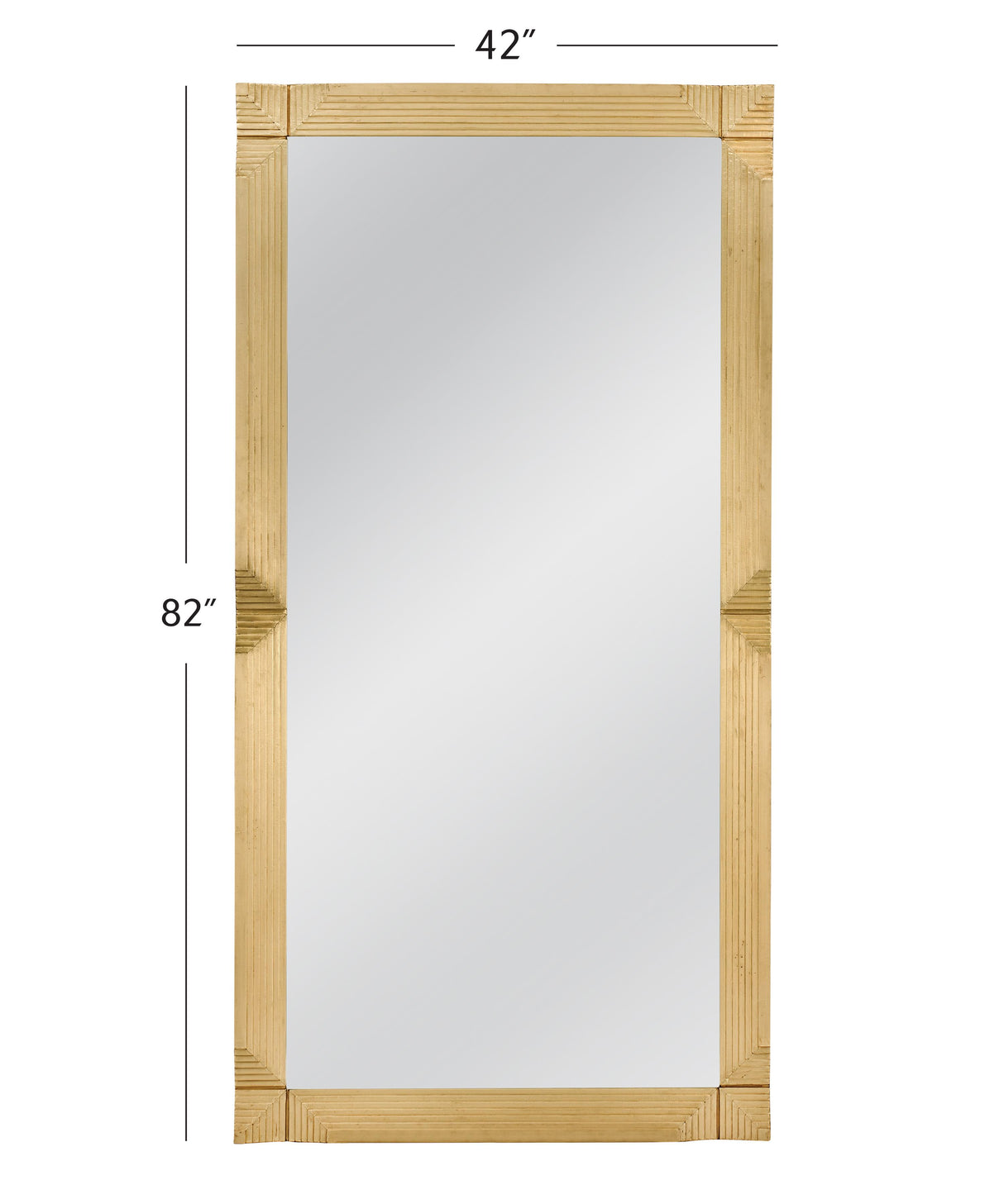 Bassett Antique Brass, Gold Mellstock Floor Mirror