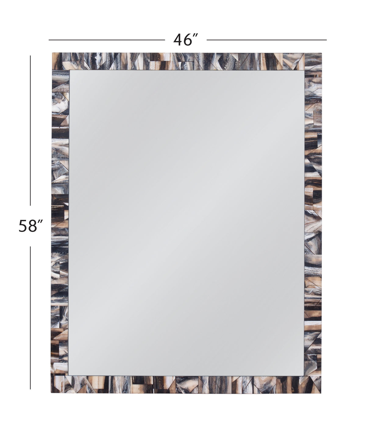 Bassett Black/Grey/Cream Kervo Wall Mirror