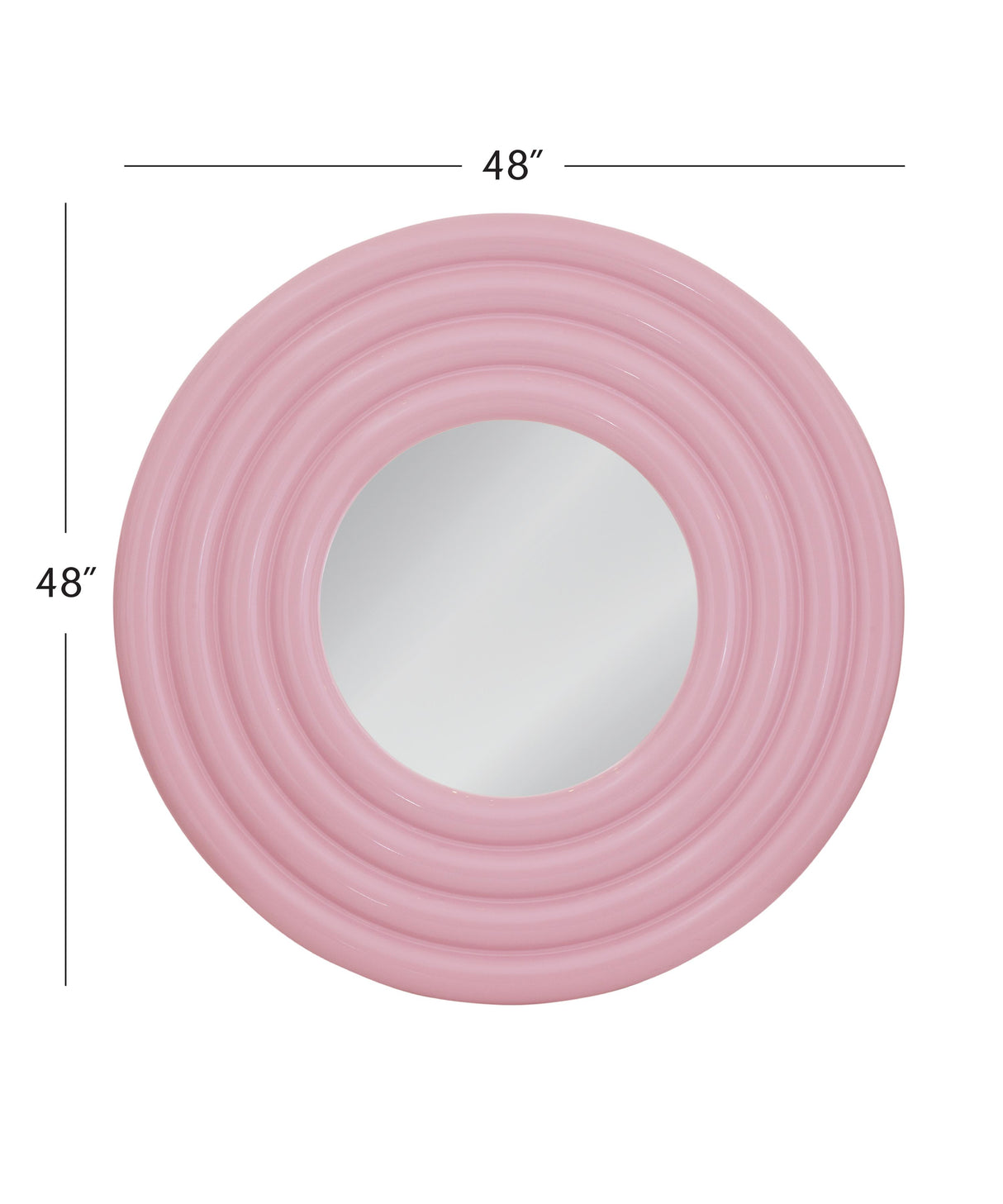 Bassett Glossy Pink Rigel Wall Mirror