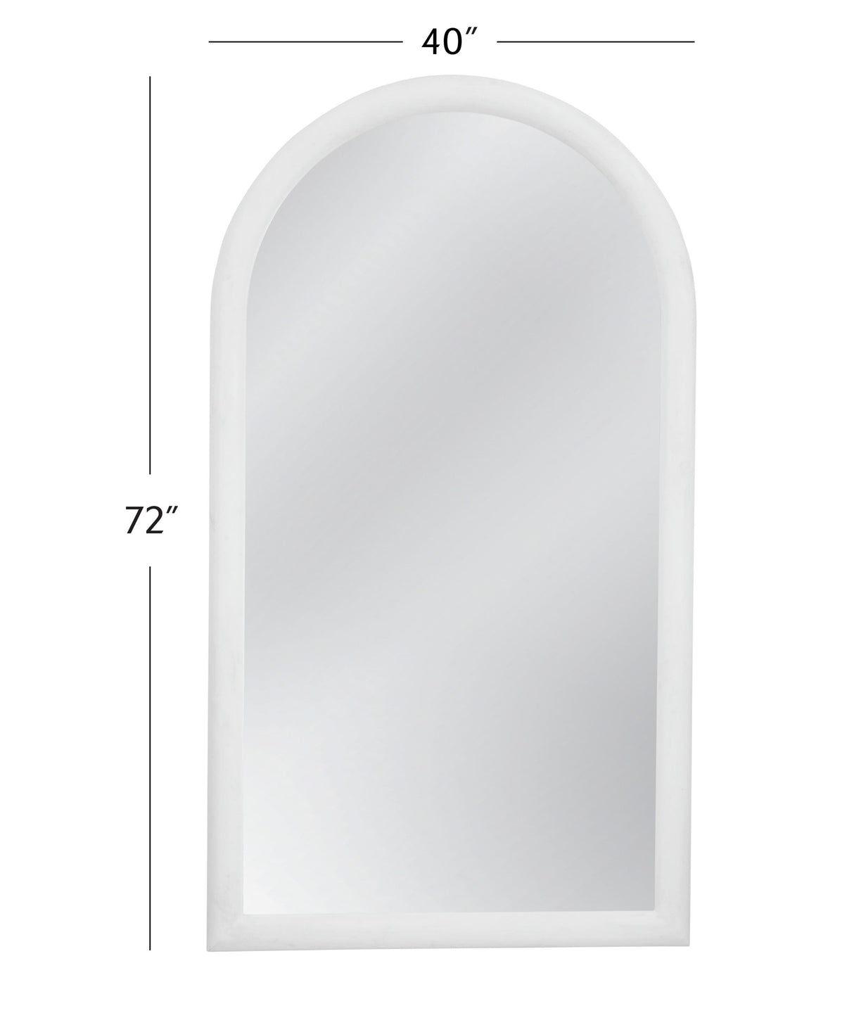 Bassett White Vega Floor Mirror