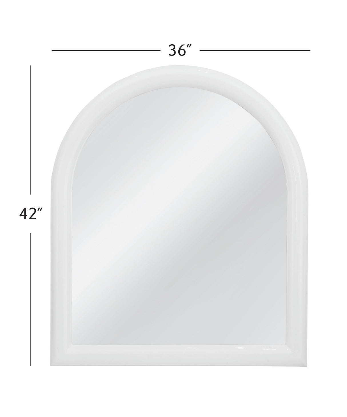 Bassett Glossy White White Vega Wall Mirror