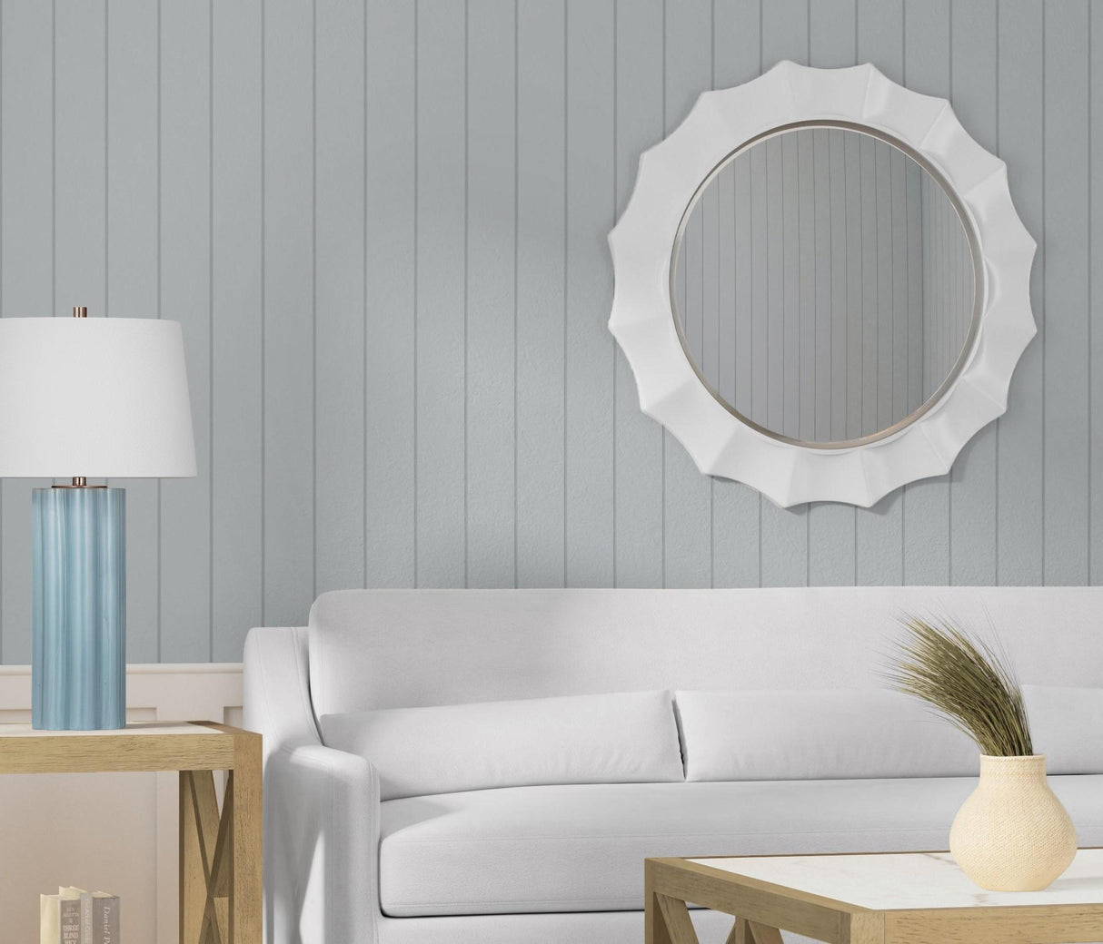 Bassett White White Altair Wall Mirror