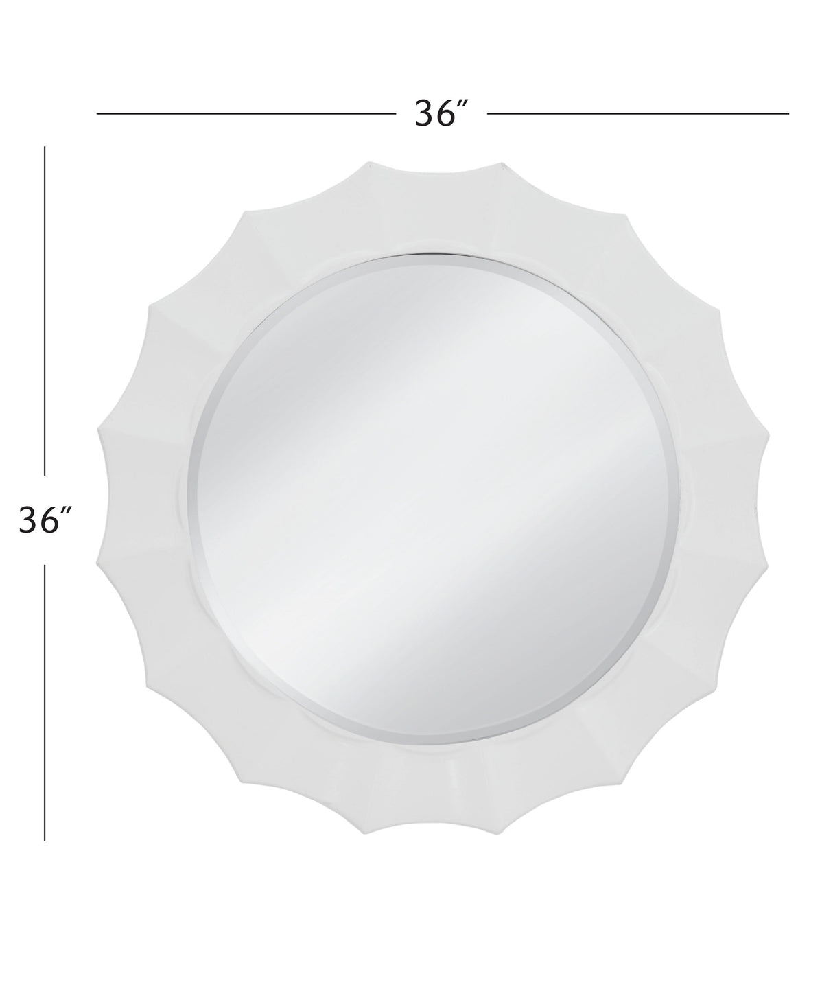 Bassett White White Altair Wall Mirror