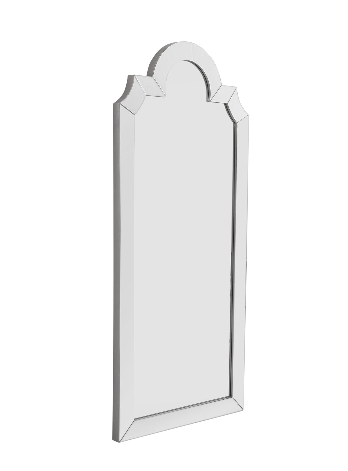 Bassett Champagne Silver Leaf Spica Floor Mirror