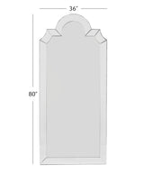 Bassett Champagne Silver Leaf Spica Floor Mirror
