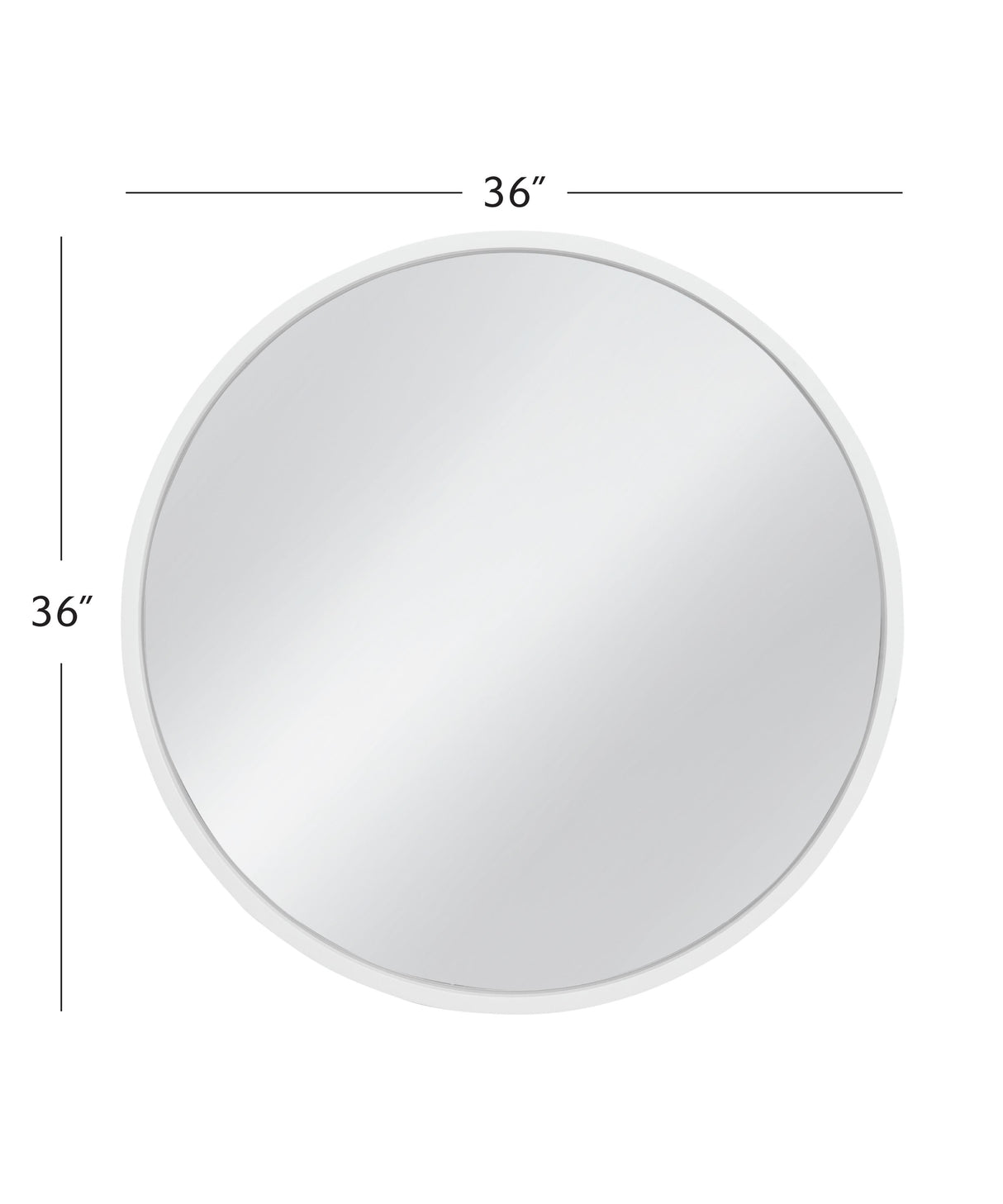Bassett Glossy White Cyprus Wall Mirror