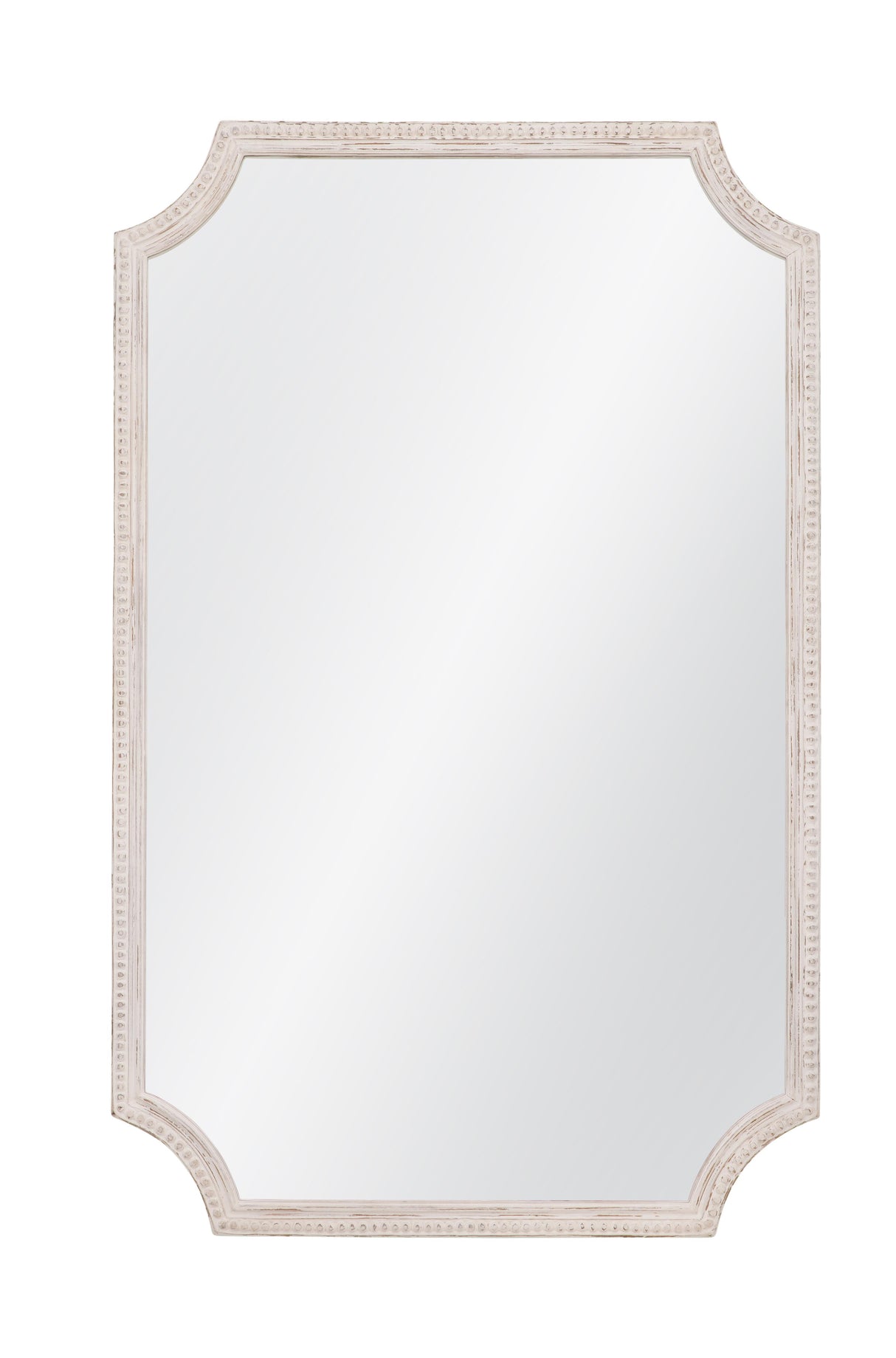 Bassett Distressed White Hendrix Wall Mirror