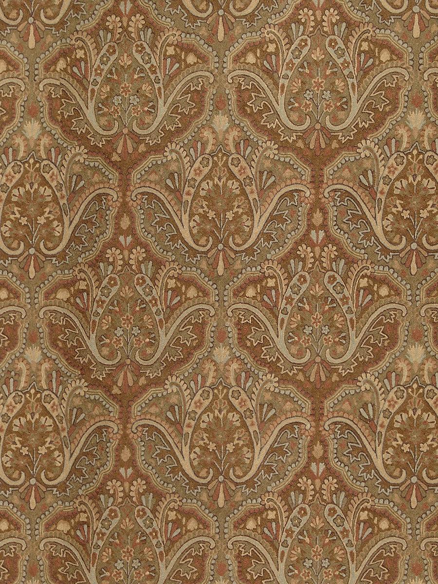 Old World Weavers Shaldar Crewel Brown Fabric