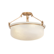 Hudson Valley Lighting Lowerre PATINA GOLD LEAF 21.75W x 14.25H Semi-Flush Mount