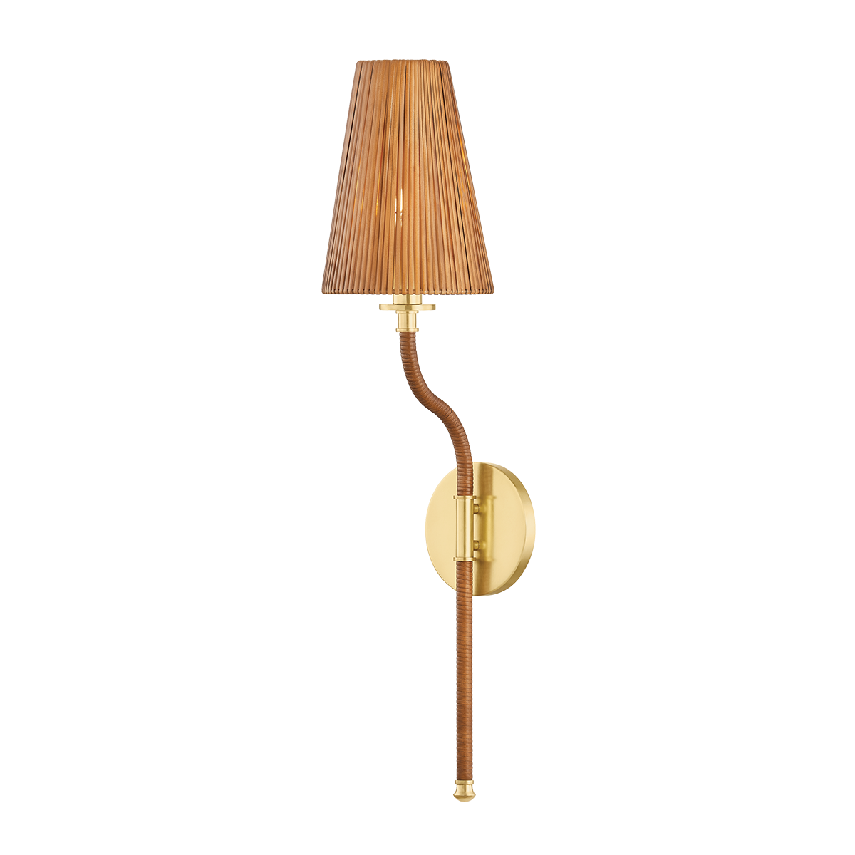 Hudson Valley Lighting Atwood AGED BRASS 6W x 25.25H Wall Sconce