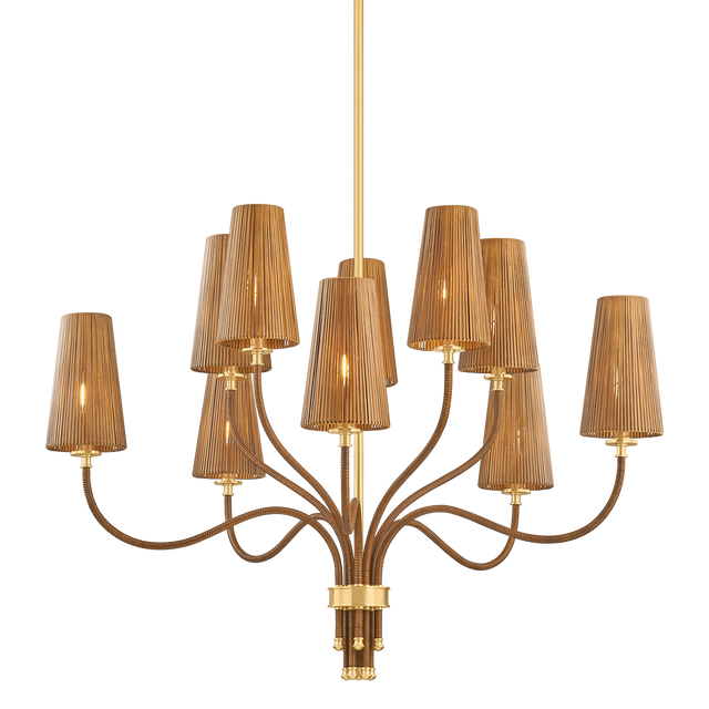 Hudson Valley Lighting Atwood AGED BRASS 40W x 32.5H Chandelier