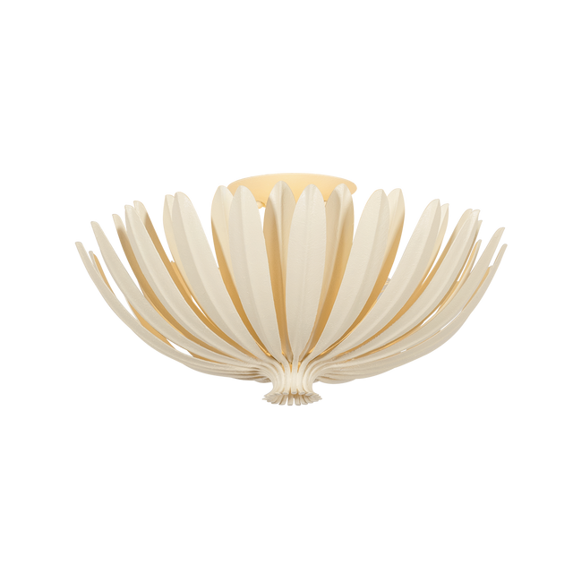 Hudson Valley Lighting Whitfield Cream Plaster 18W x 9.25H Semi-Flush Mount