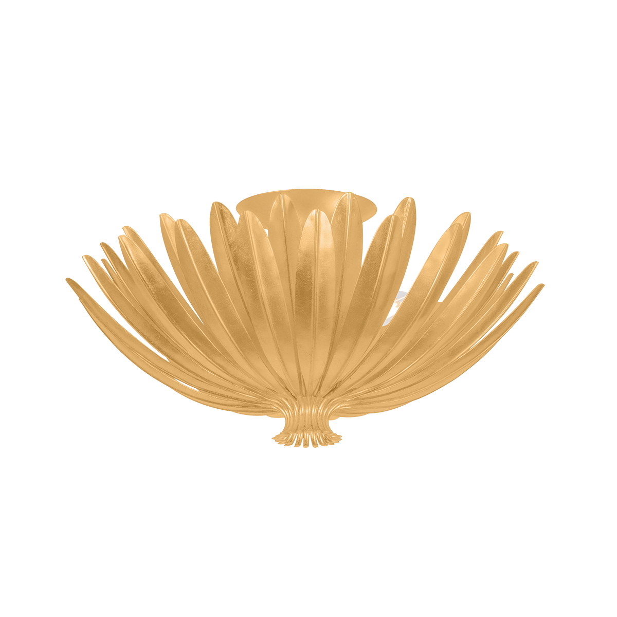 Hudson Valley Lighting Whitfield VINTAGE GOLD LEAF 18W x 9.25H Semi-Flush Mount
