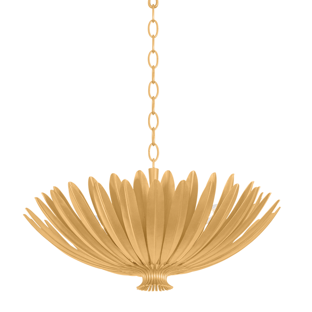 Hudson Valley Lighting Whitfield VINTAGE GOLD LEAF 24W x 12.25H Chandelier