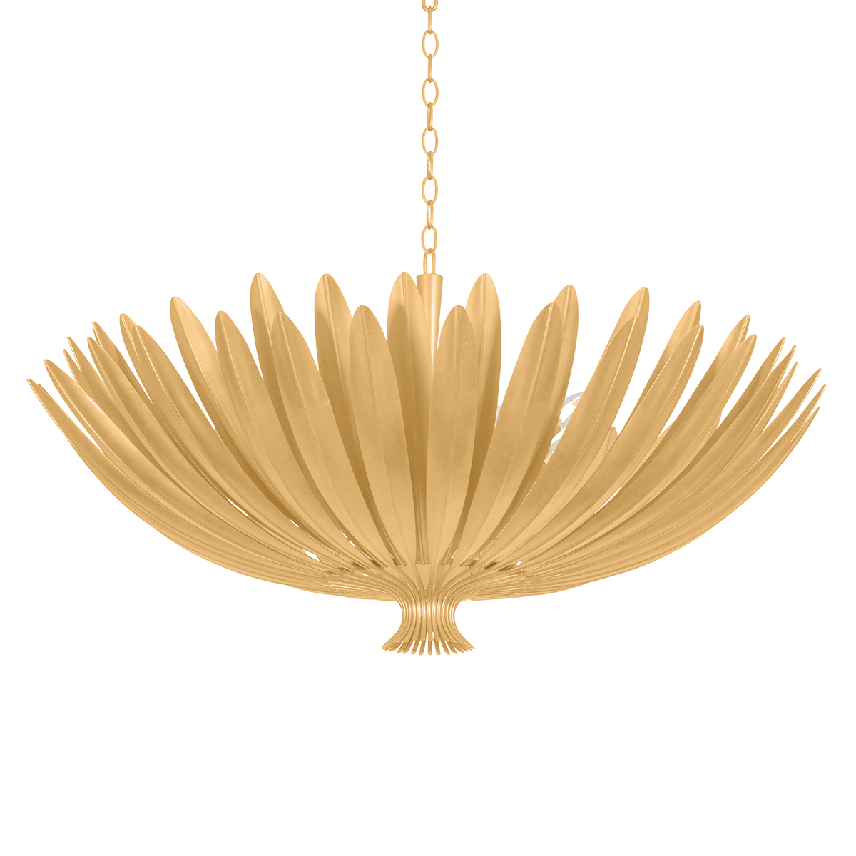 Hudson Valley Lighting Whitfield VINTAGE GOLD LEAF 48W x 24H Chandelier