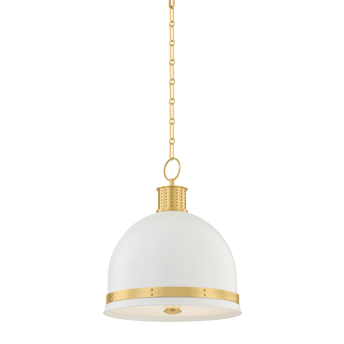 Hudson Valley Lighting Briscoe AGED BRASS 15W x 17.5H Pendant