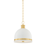 Hudson Valley Lighting Briscoe AGED BRASS 15W x 17.5H Pendant