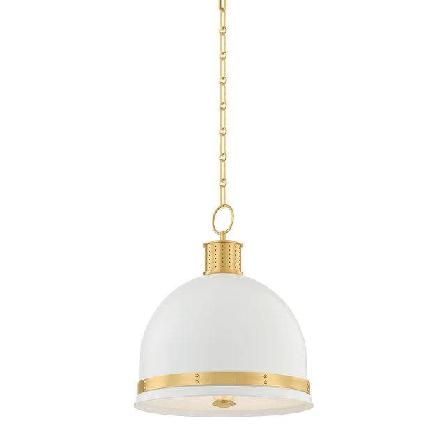 Hudson Valley Lighting Briscoe AGED BRASS 15W x 17.5H Pendant