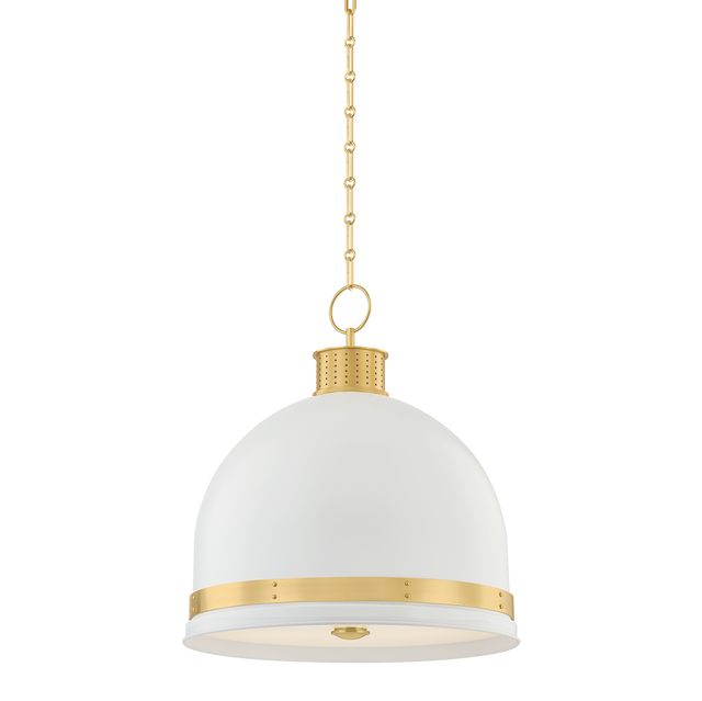 Hudson Valley Lighting Briscoe AGED BRASS 20.25W x 22H Pendant