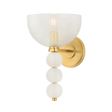 Hudson Valley Lighting Bloomvale AGED BRASS 7.75W x 12.25H Wall Sconce