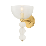 Hudson Valley Lighting Bloomvale AGED BRASS 7.75W x 12.25H Wall Sconce