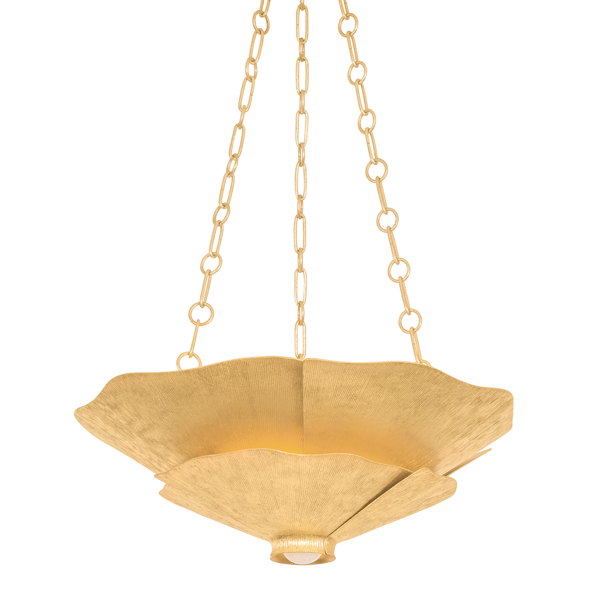 Hudson Valley Lighting Spring Valley VINTAGE GOLD LEAF 24W x 8H Pendant